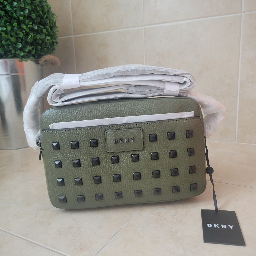 NWT DKNY Green Studded Shoulder Bag